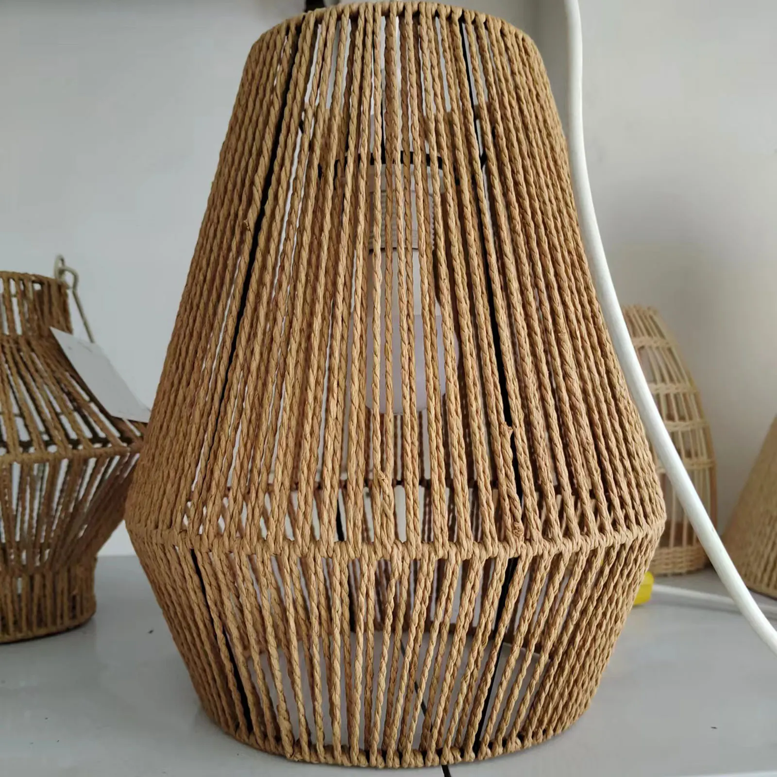 Woven Lampshade Hanging Lamp Shade Light Shade Chandelier Cover for Dining Room Restaurant Corridoor Decoration Dust