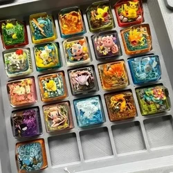 Pokemon Gengar Pikachu Charizard Eevee Custom Resin Micro Transparent Key Cap Mechanical Creative Single Computer Keyboard Cap