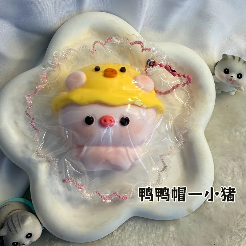 2025 New Taba Squshy Cartoon Animal Baby Cream Slime Silicone Kids Fidget Squeeze Sensory Toy  Girls Holiday Gift Backpack Charm