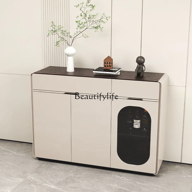 

10 Italian light luxury living room wine cabinet household large-capacity storage minimalist tea cabinet