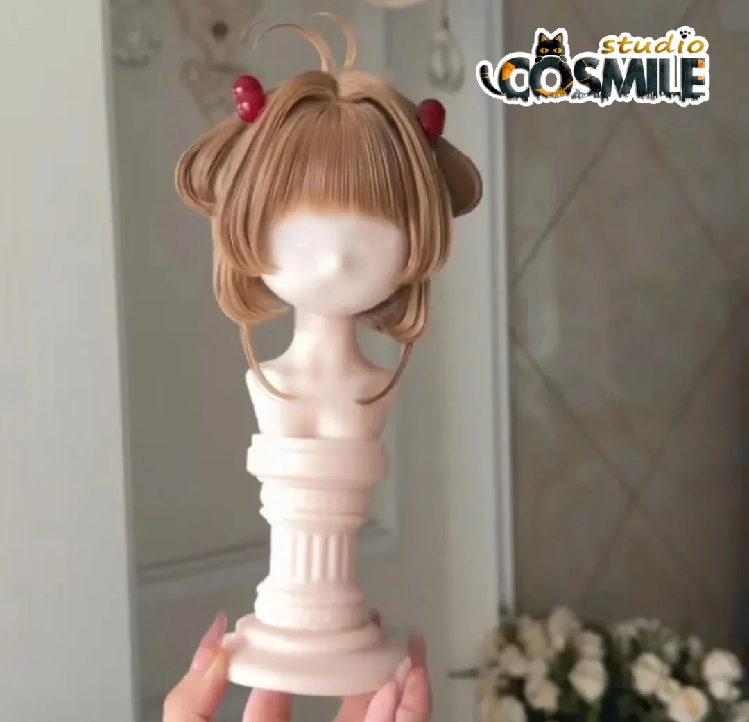 Nouvelle perruque brune Sakura Role Cos Cosplay 1/3 1/4 BJD, cheveux bleus stylisés, accessoires pour poupée, cadeau KN