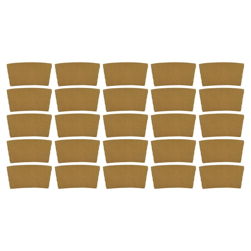 

25 Pcs Anti-scald Cup Cover Protective Paper Sleeve Coffee Thicken Heat-insulation Corrugated Bottle Protector Practical Durable