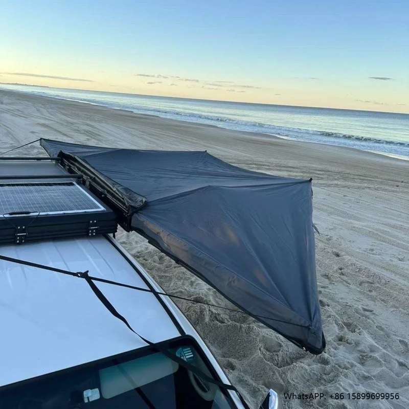 

DrunkenXp 2.0m Radius 180degree 600D Oxford Fabric Car Awning Car Side Tarps Free Standing Awning
