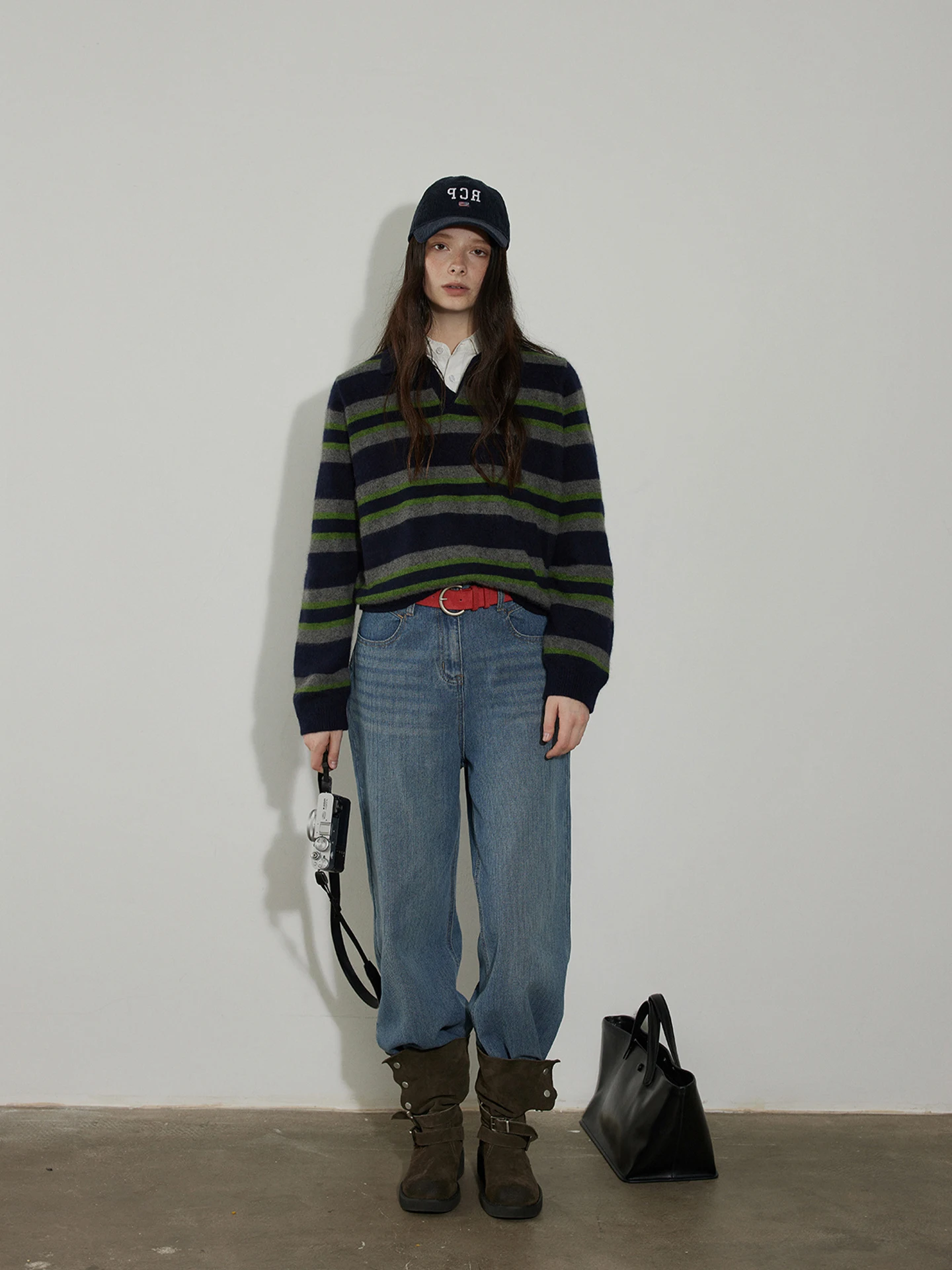 여성용 카메레 스웨터 롱 슬리브 오버사이즈 편안한 니트 소프트 스트라이프 디자인 겨울 패션 캐주얼 출퇴근용