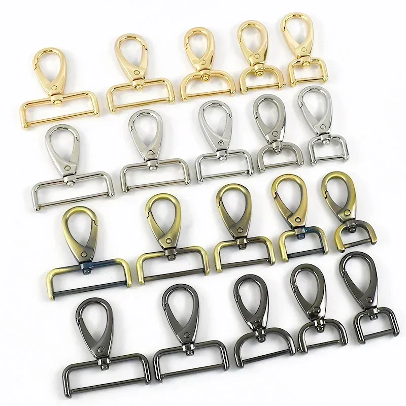 5Pcs 13-38mm Bag Strap Repair Metal Hook Buckle Detachable Swivel Lobster Clasp Pet Collar Webbing Trigger Clips Snap Clamp