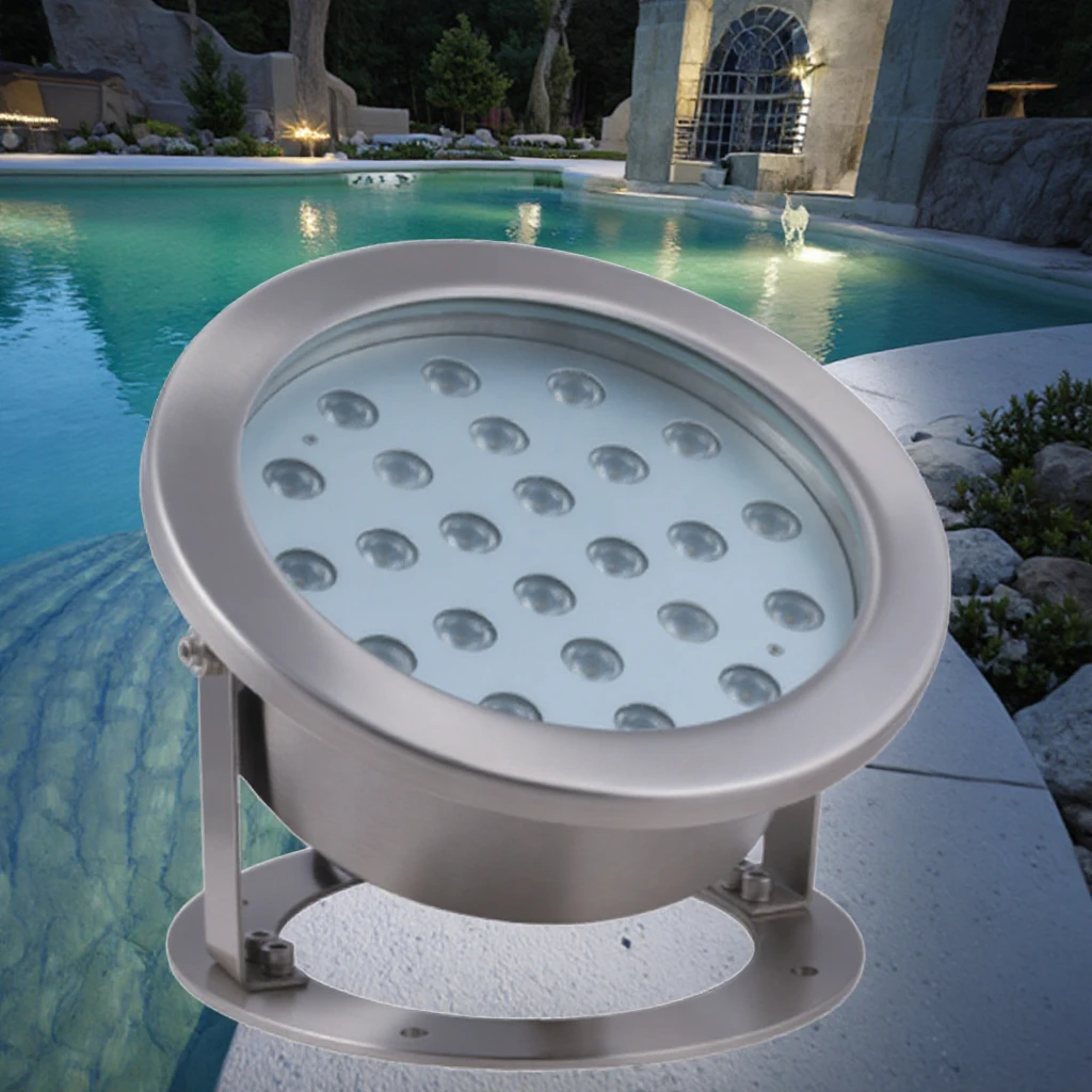 YYHC-LED Pool Light Stainless Steel Body White & Blue Emitting Colors for Outdoor Ponds & Landscape 12V Input