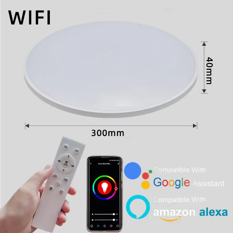 XIAOMI MIJIA ضوء السقف 24 واط LED RGB الحمام مصباح السقف الذكية واي فاي اليكسا جوجل مصباح مقاوم للماء للمنزل غرفة المعيشة ديكور