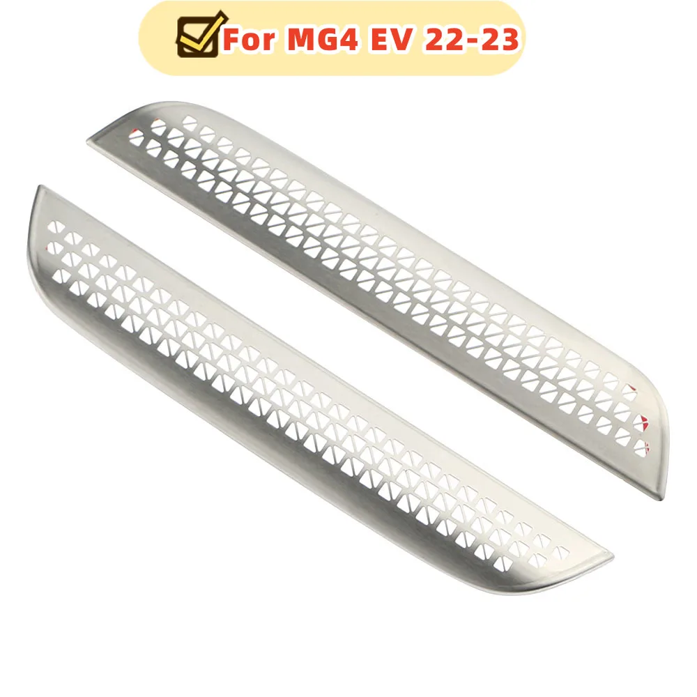 For MG 4 MG4 EV Mulan 2022 2023 2024 Car Horn Cover Under Steering Wheel Speaker Loud Column Dust Trim Stainless Steel Acc.
