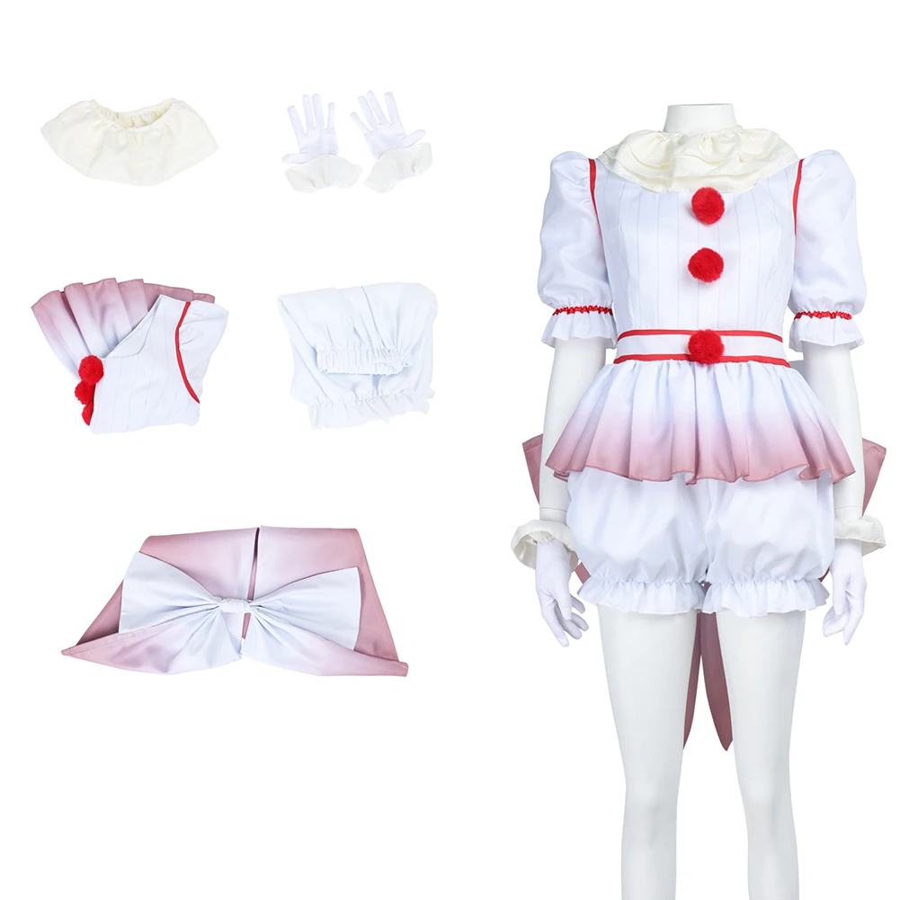 Scary Clown Penny Cosplay Wise Fantasy Clothing Movie Terrifier 2 Women Costume Disguise Halloween Adult Female Party Outfits view 4