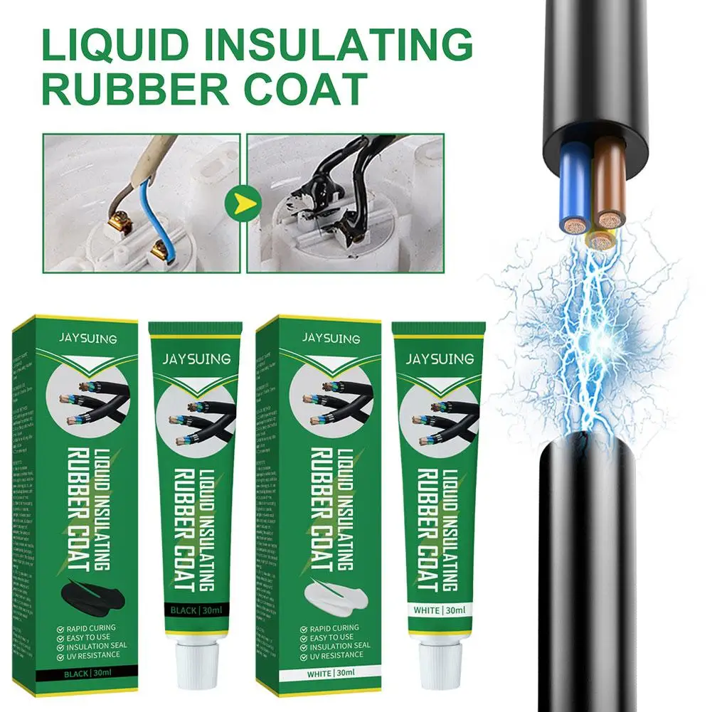 30g Liquid Insulating Tape Repair Rubber Electrical Insulation Cable Line Fix Coat Glue Liquid Range Wide Wire Paste I2v5