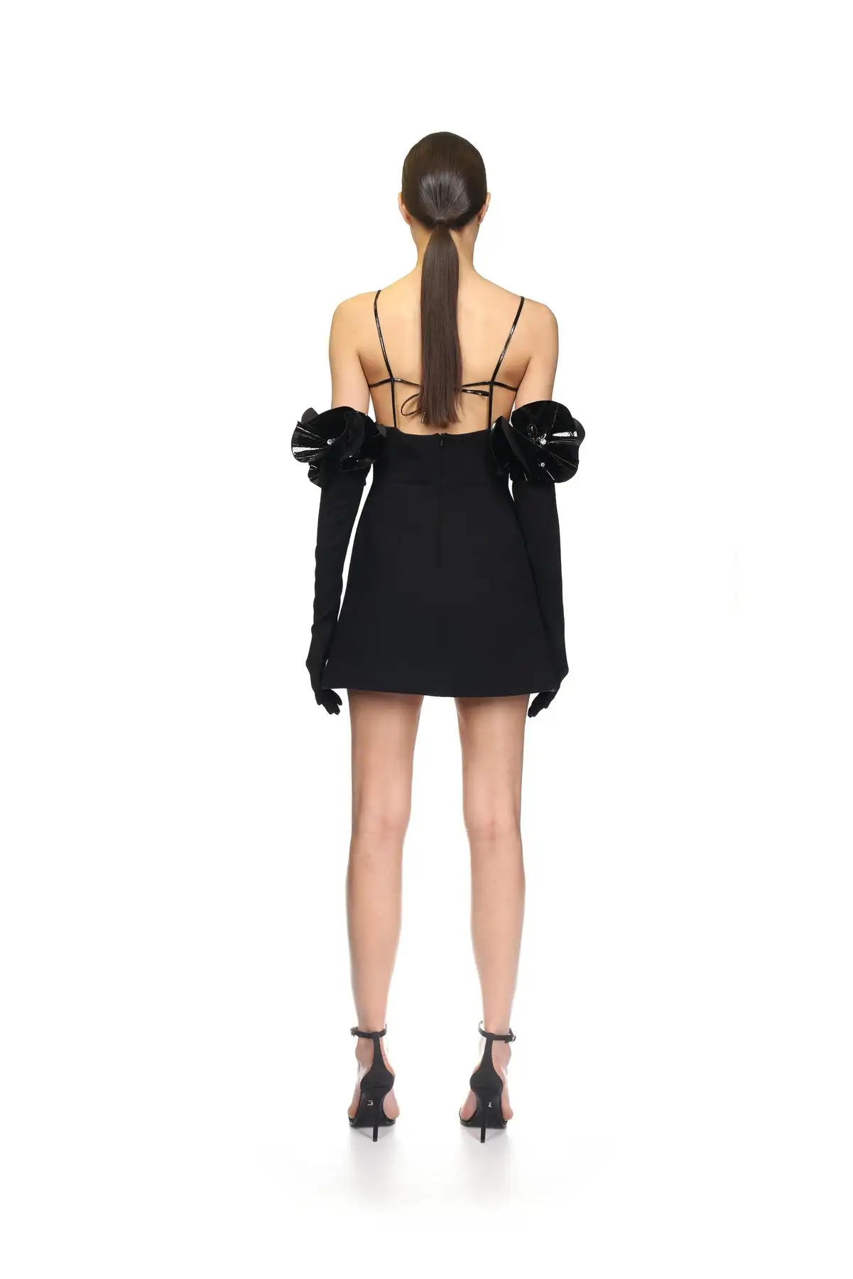 New Fashion David Koma Dress with Strap Black Designer Handmade Personalized Mini Dresses Top Version