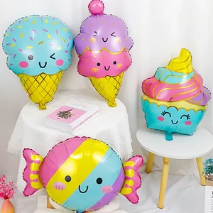 الآيس كريم حلوى الحلوى الكرتون احباط بالونات الأولاد والبنات عيد ميلاد حزب الحلوى بار الغذاء موضوع الديكور أطفال لعبة الهيليوم بالون أعلى 8 مبيعات منفاخ بالون الهيليوم - No2