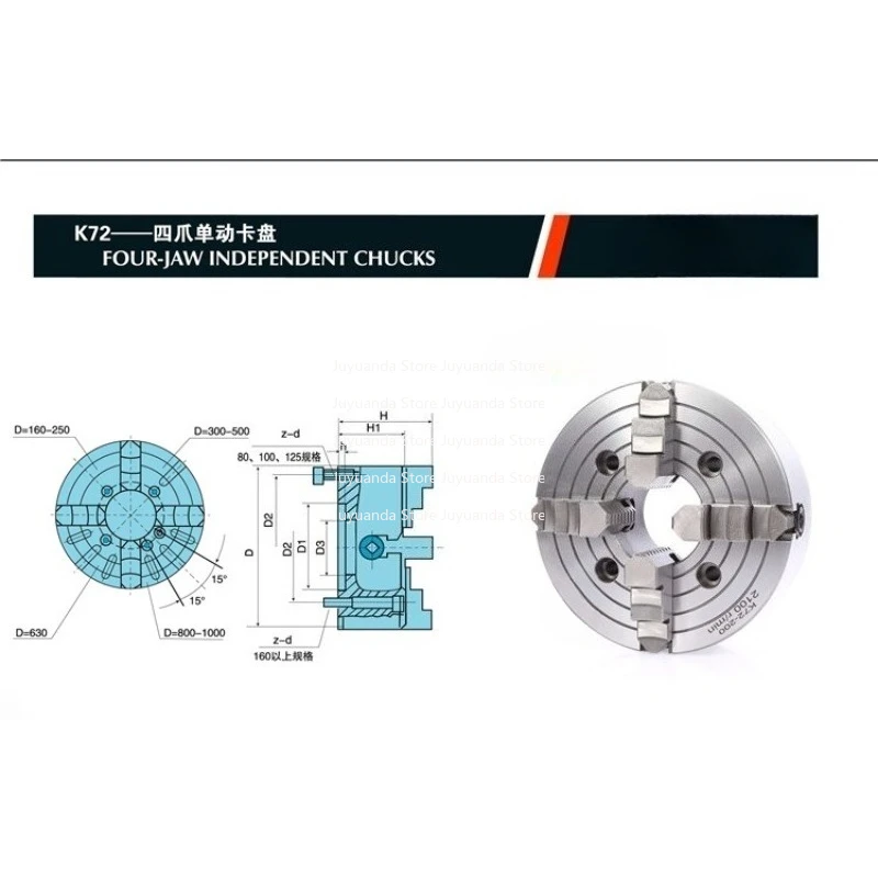 125mm-mini-manual-metal-spiral-chuck-k72-125-four-jaw-independent-lathe-chuck