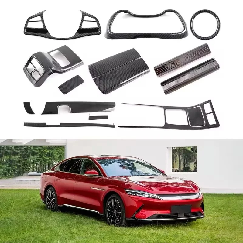 

For Byd Han 2022-2024 Central control gearshift panel interior armrest frame decorative stickers