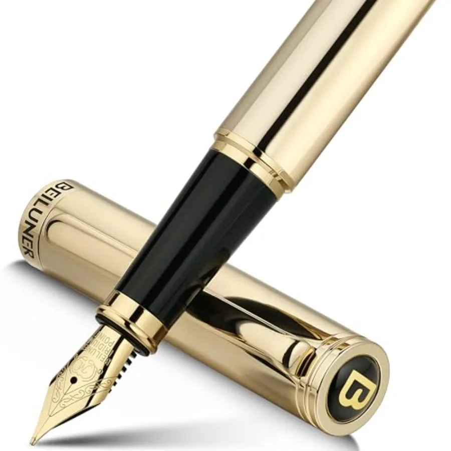 

Fountain PenStunning Luxury Pens with 24K Finish Gorgeous 24K Gilded Fancy Pen Gift Set for MenandWomen -Ink Converter-Elegant