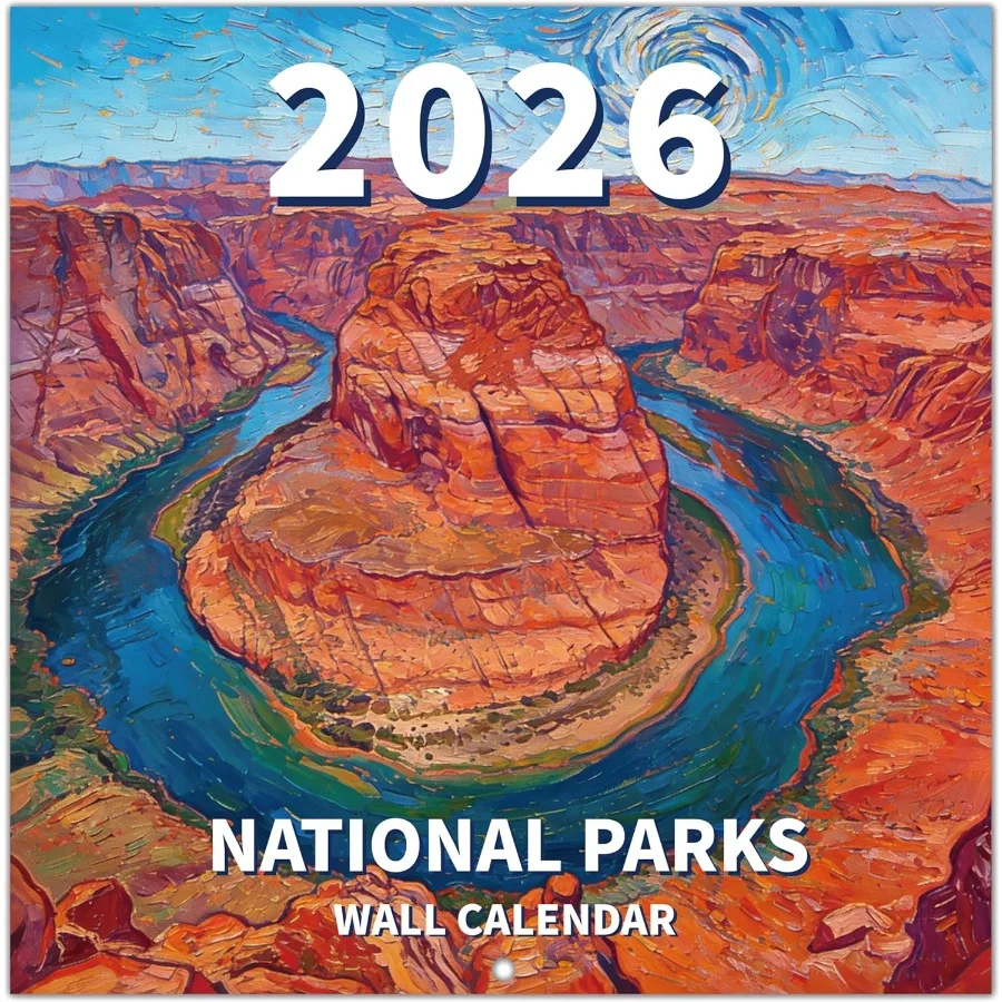 

2026 Calendar tiol Parks Wall Calendar 2026 Jan. 2026 - Dec. 2026 12" x 24" Open 2026 Wall Calendar 12 months with Thick Paper