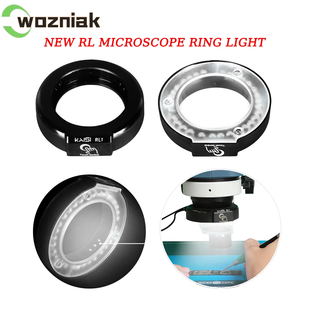 Kaisi RL1 Microscope LED Ring Light Illuminator Lamp For Microscope Circle Light Industrial Microscope Camera Light Source