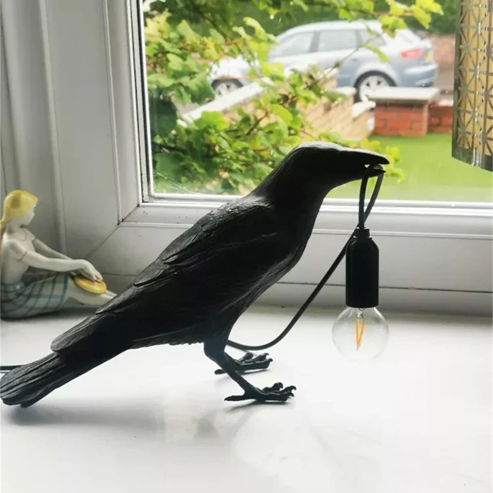 

Modern LED Bird Floor Lamp Bedroom Bedside Living Room Table Lights Resin Animal Lively Home Decor Lighting Fixture Wall Lamp