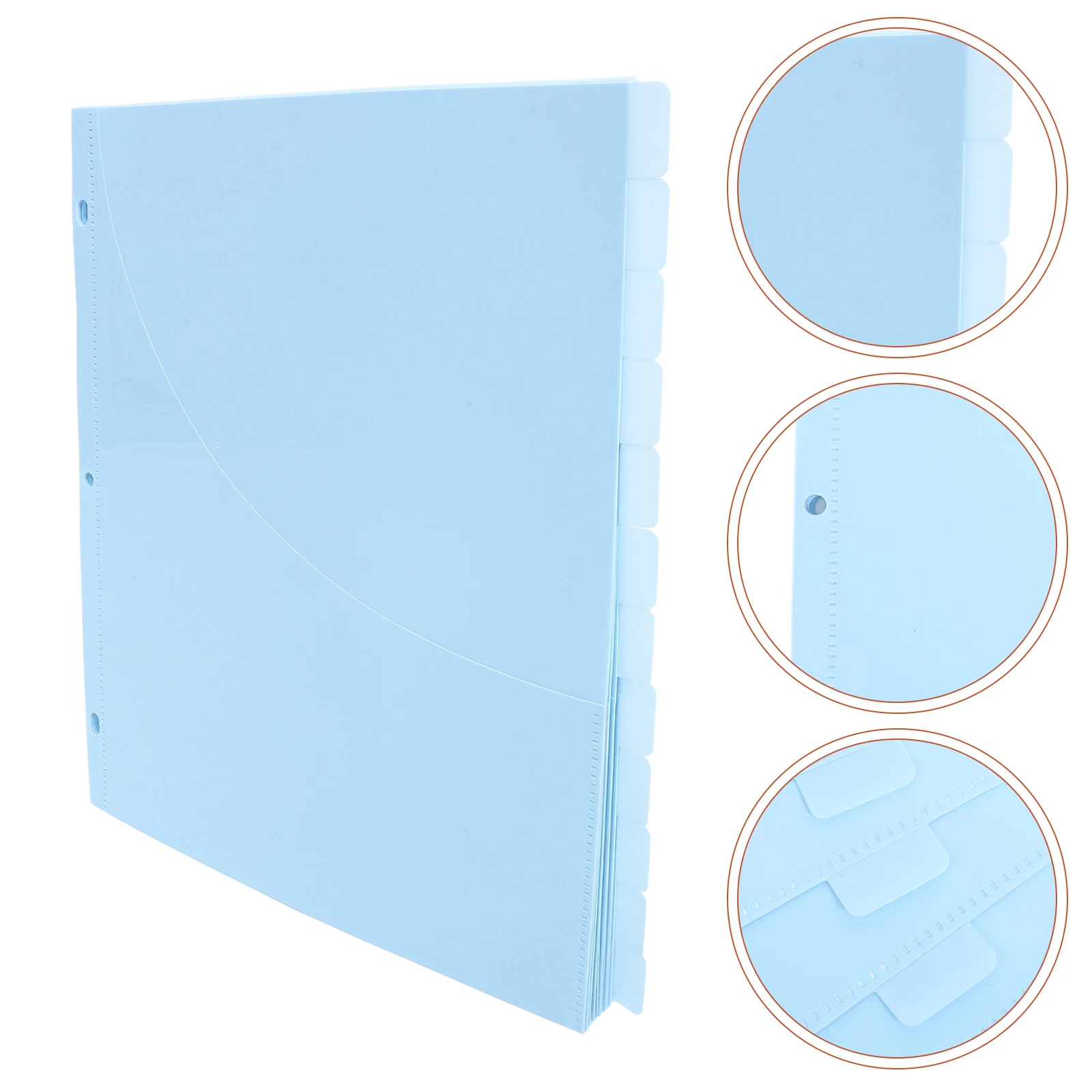 12 Pcs File Folder Binder Divider Pockets Plastic Document Holders Office Supplies Paper Sleeves ganizer