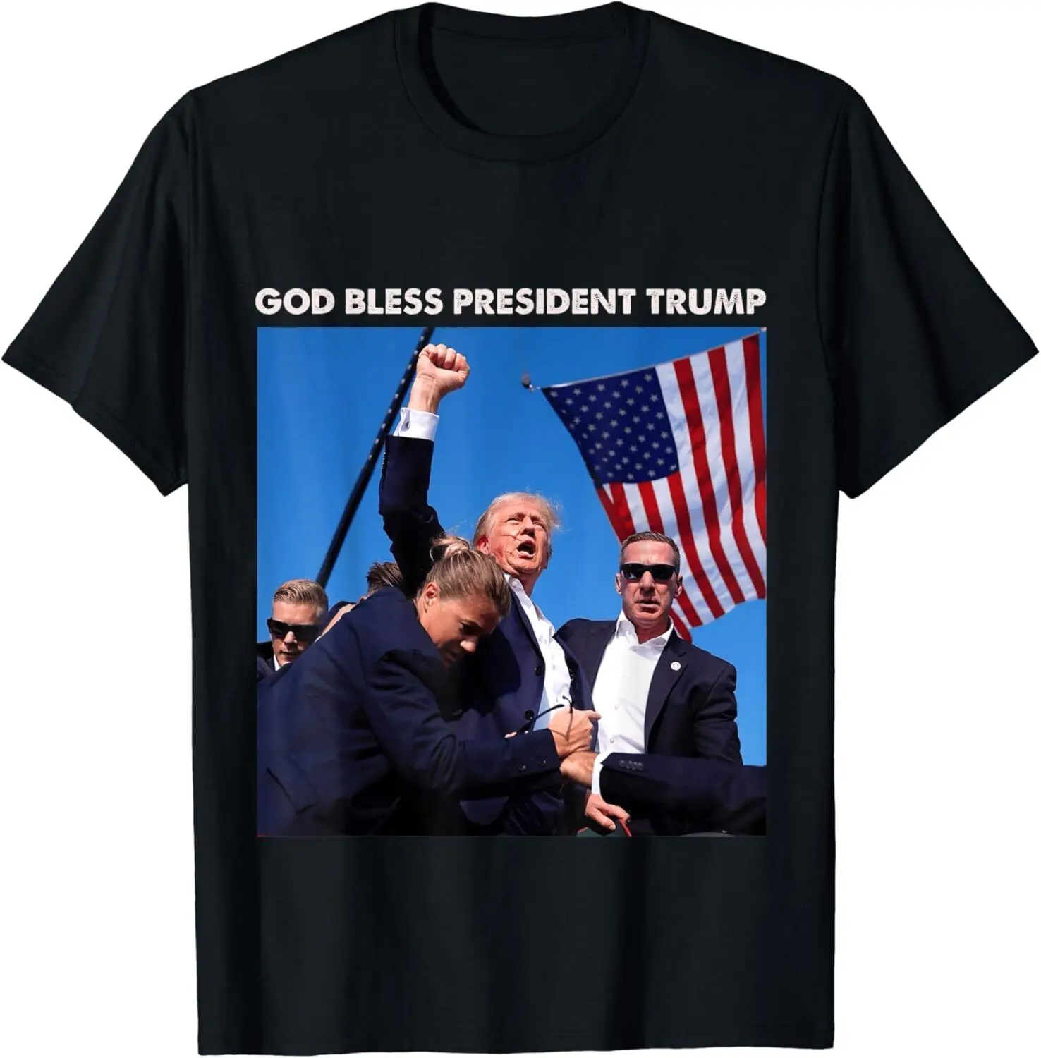 

God Bless President Trump, Shooting at Donald Trump Rally Unisex T-Shirt