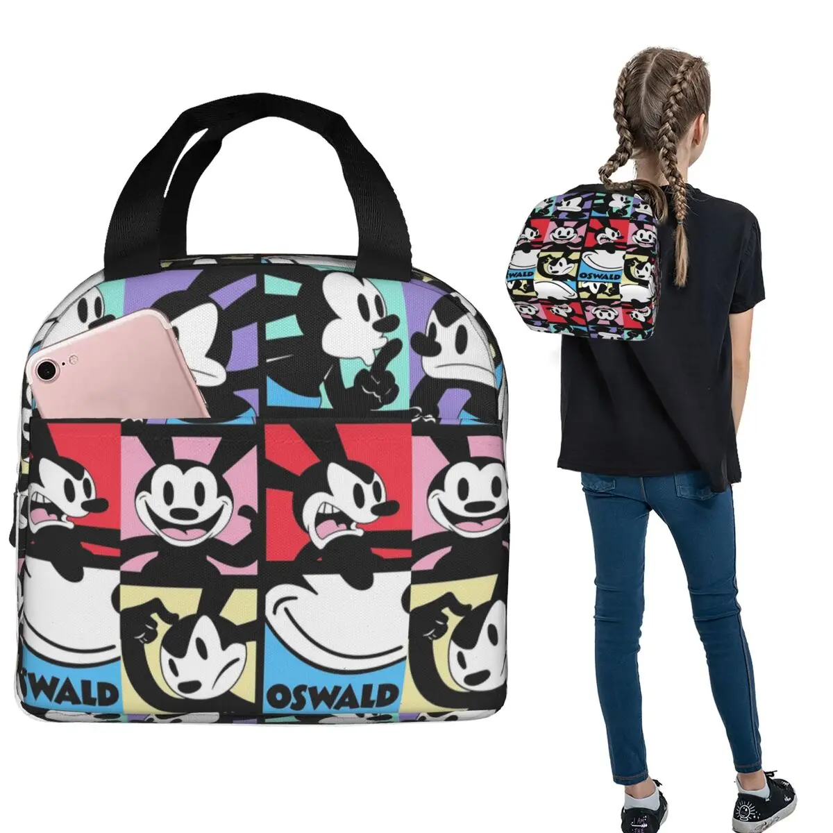 Mood Board Oswald Insulated Lunch Bag for Women Children Leakproof Food Boxes Thermal Lunch Box Tote