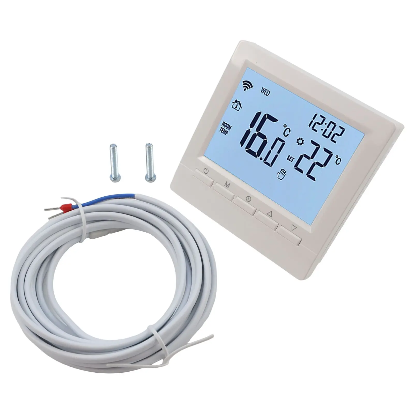 

Крепежные винты Контроллер термостата Цифровой ЖК-дисплей Температура Wi-Fi Обустройство дома для регулятора температуры