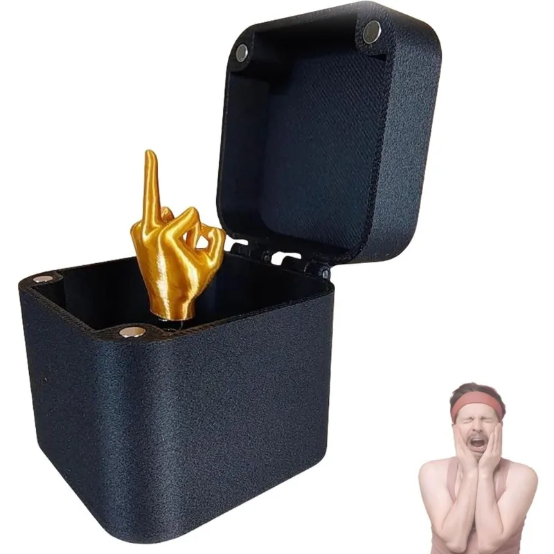 Box Funny Creative Gifts Office Desk Decoration Home Decoration Interesting Prank Gift Middle Finger In Box