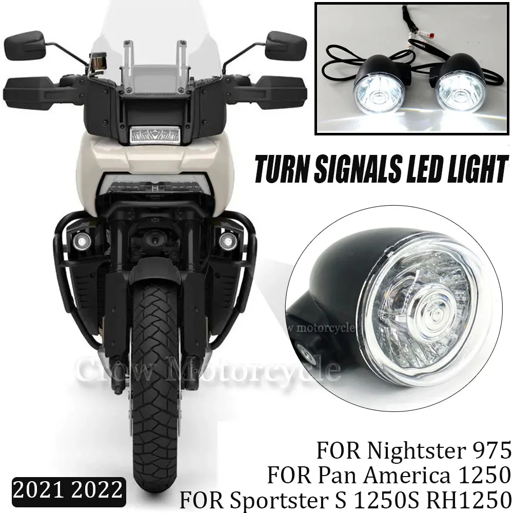 

New motorcycle front LED turn signals Front Turn Signals Indicators For Nightster 975 Pan America 1250 Sportster S 1250S RH1250