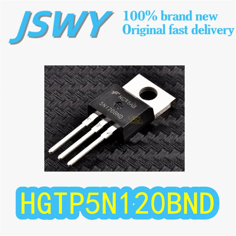 

(5/50 pieces) HGTP5N120BND Original Silk-Screen Printed 5N120BND TO-220 Package N-Channel IGBT 5A 1200V Electronics In Stock