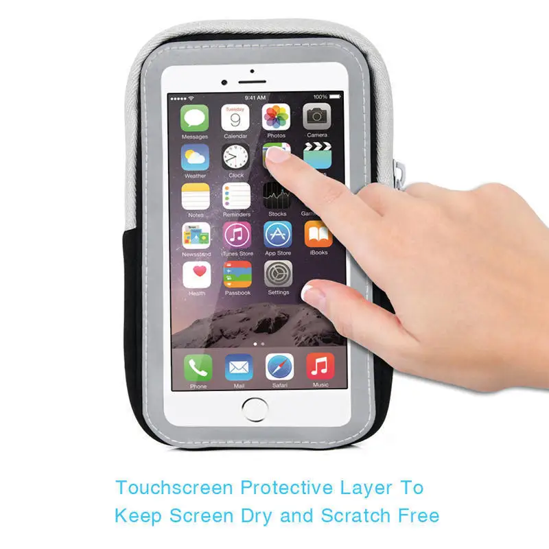 Running Sports Phone Holder Armbands Zipper Bag For iPhone 13 12 11 XS Samsung Xiaomi Fitness Gym Cell Phone Case Arm Bag Pouch