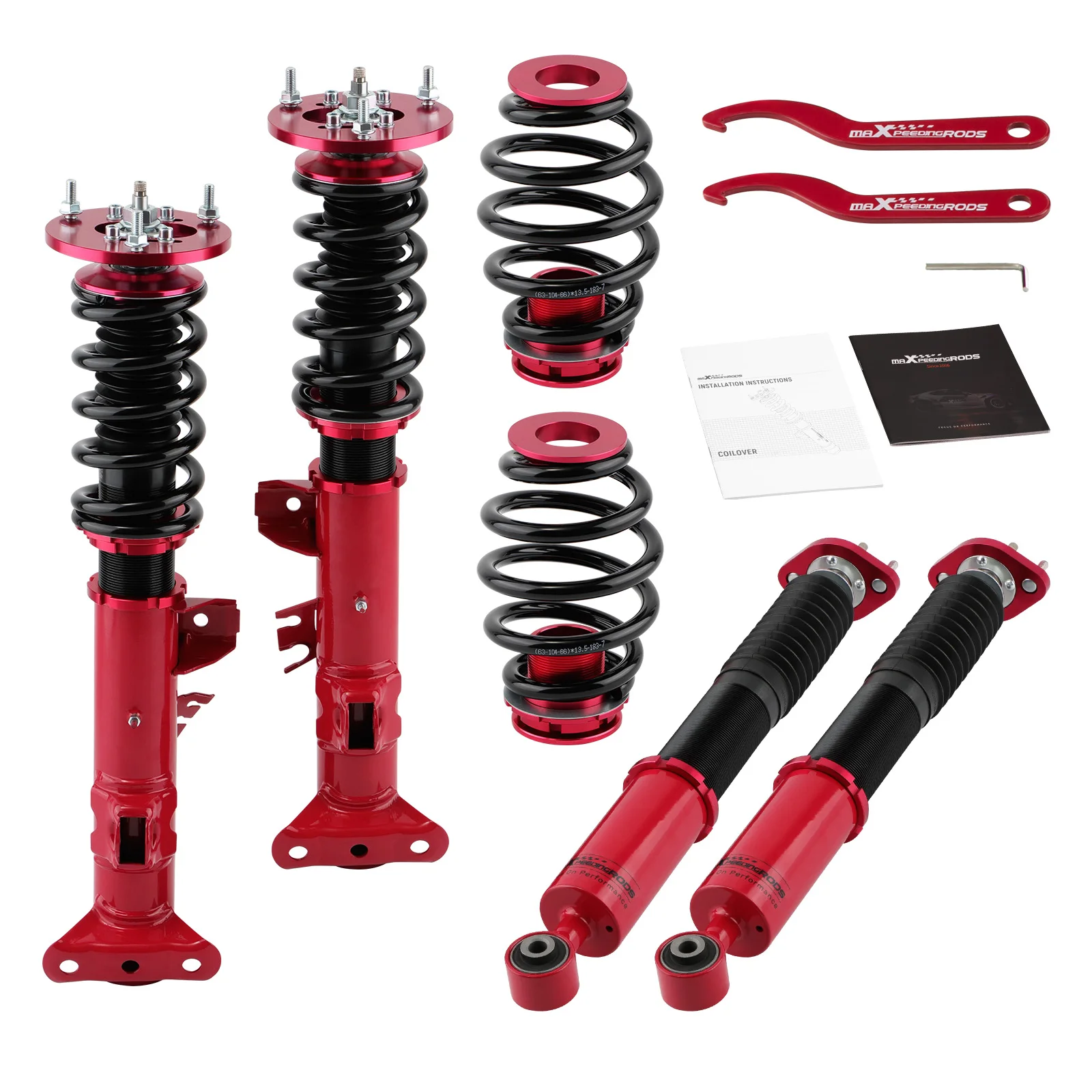 24-way coilover coilovers készlet számára BMW E36 318i 323i 325i 328i Orsó struts Árad vmiből Abbahagyás Begyeskedik