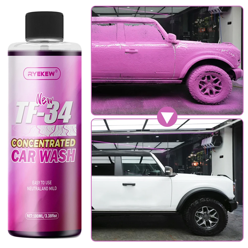 

150 мл TF-34 концентрированная мойка автомобиля, предварительно вымытый плотный струящийся слой пены для глубокой очистки, защита краски для автомойки