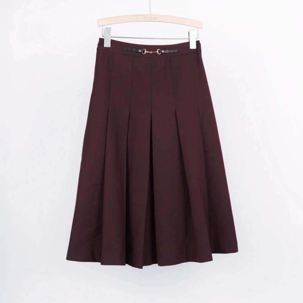 

High Waist Pleated Skirt 55S Size Korean Sle Slimming Mid-Length A-Line Skirt Commute Sle Polyester Viscose Blend