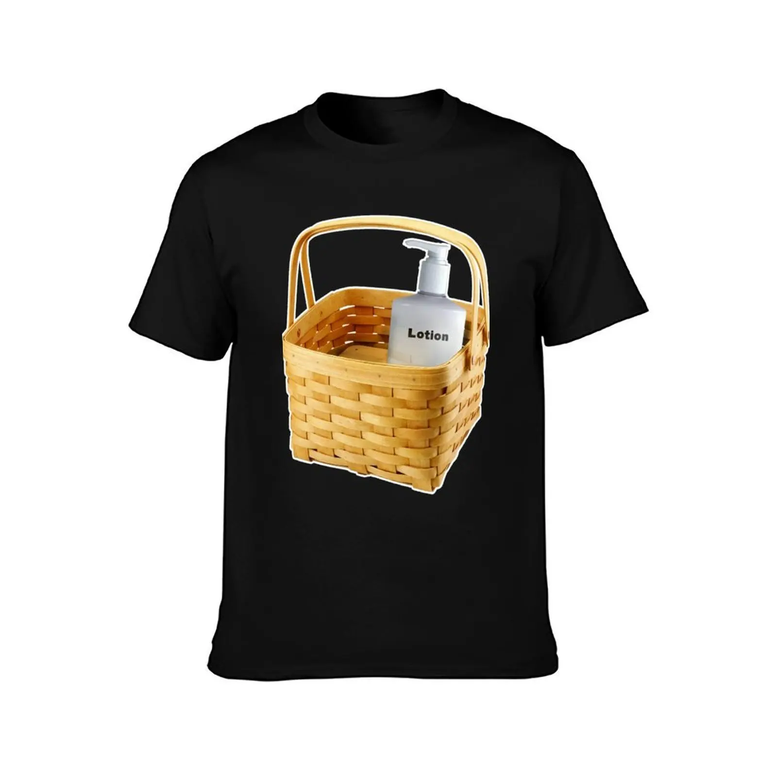 Where Does The Lotion Go Sticker T-Shirt Retro Graphic Print T-Shirt
