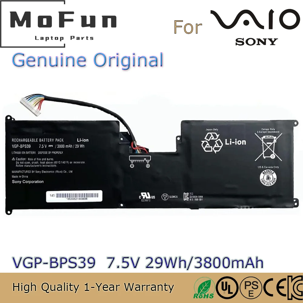 Brand New Original VGP-BPS39 7.5V 3800mAh Laptop Battery for Sony Vaio Tap 11 SVT11213CXW SVT1121V5CW