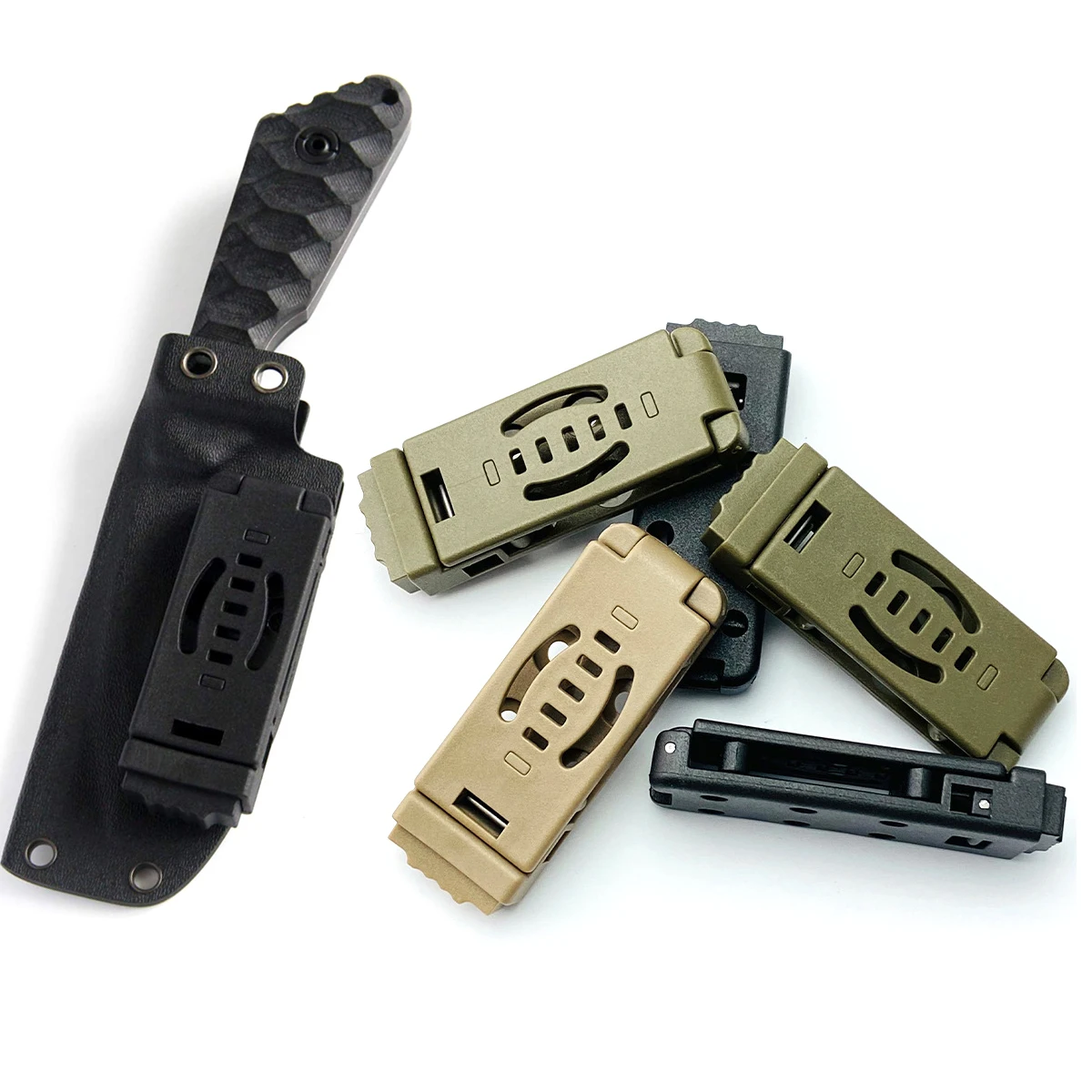 Schede Taille Clip Mes Schede Clip Holster Gesp KYDEX Maken Utility EDC Clip Camping Mag Zakjes K Schede Terug Clip