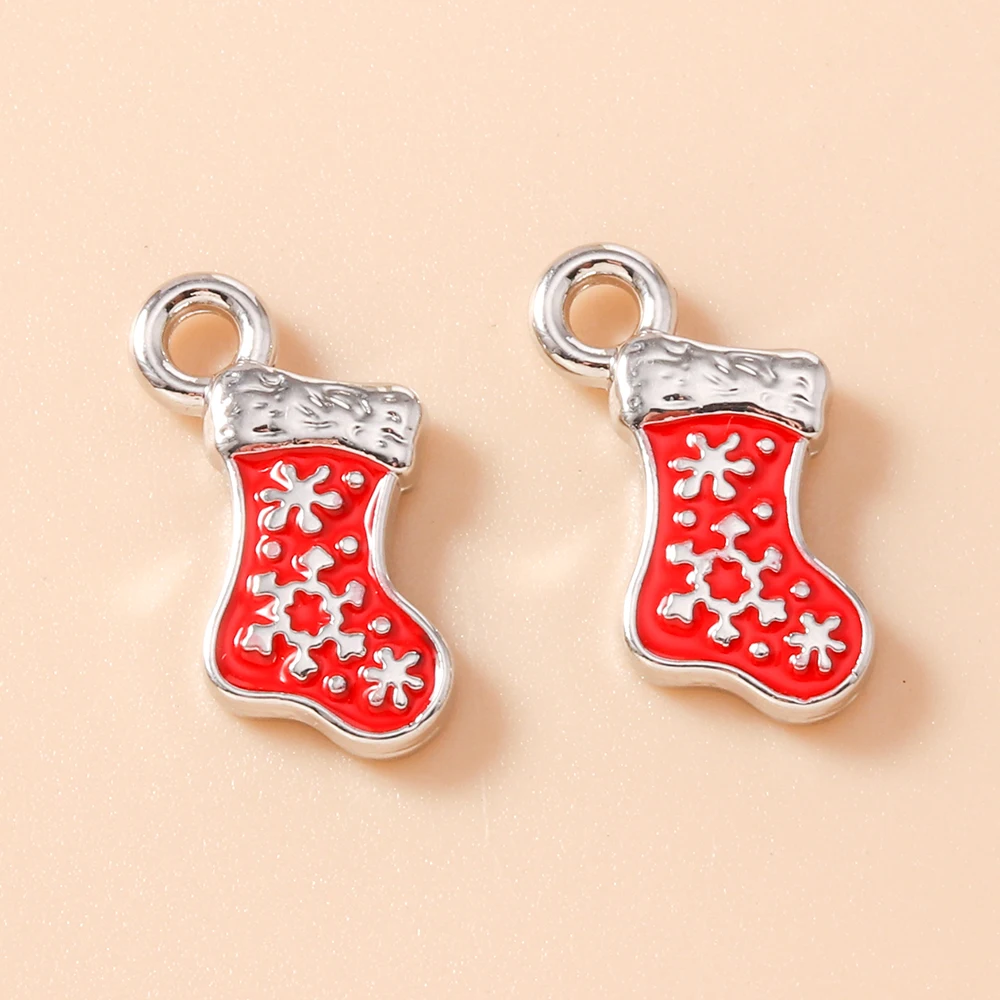 Leslie 5-teiliges Modisches Weihnachts-Charms-Set, Niedliche Weihnachtsglocken-Anhänger für Ohrringe und Halsketten-Herstellung – Detail 15