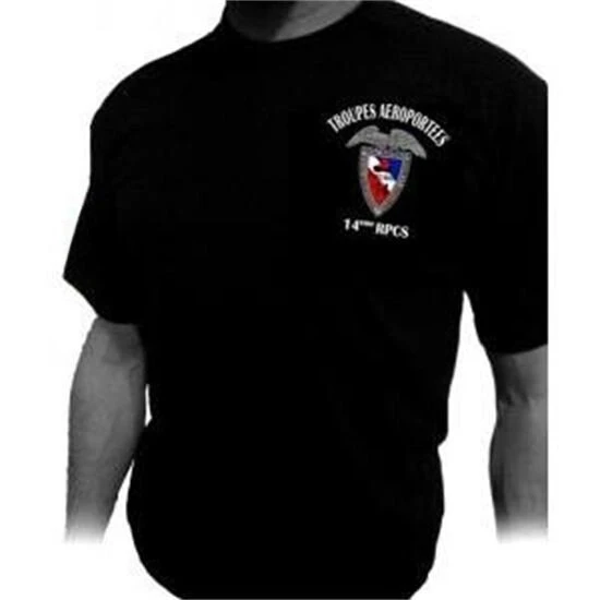 14ème Rpcs French Parachutiste Regiment Men T-Shirt Short Sleeve Casual 100% Cotton Shirt
