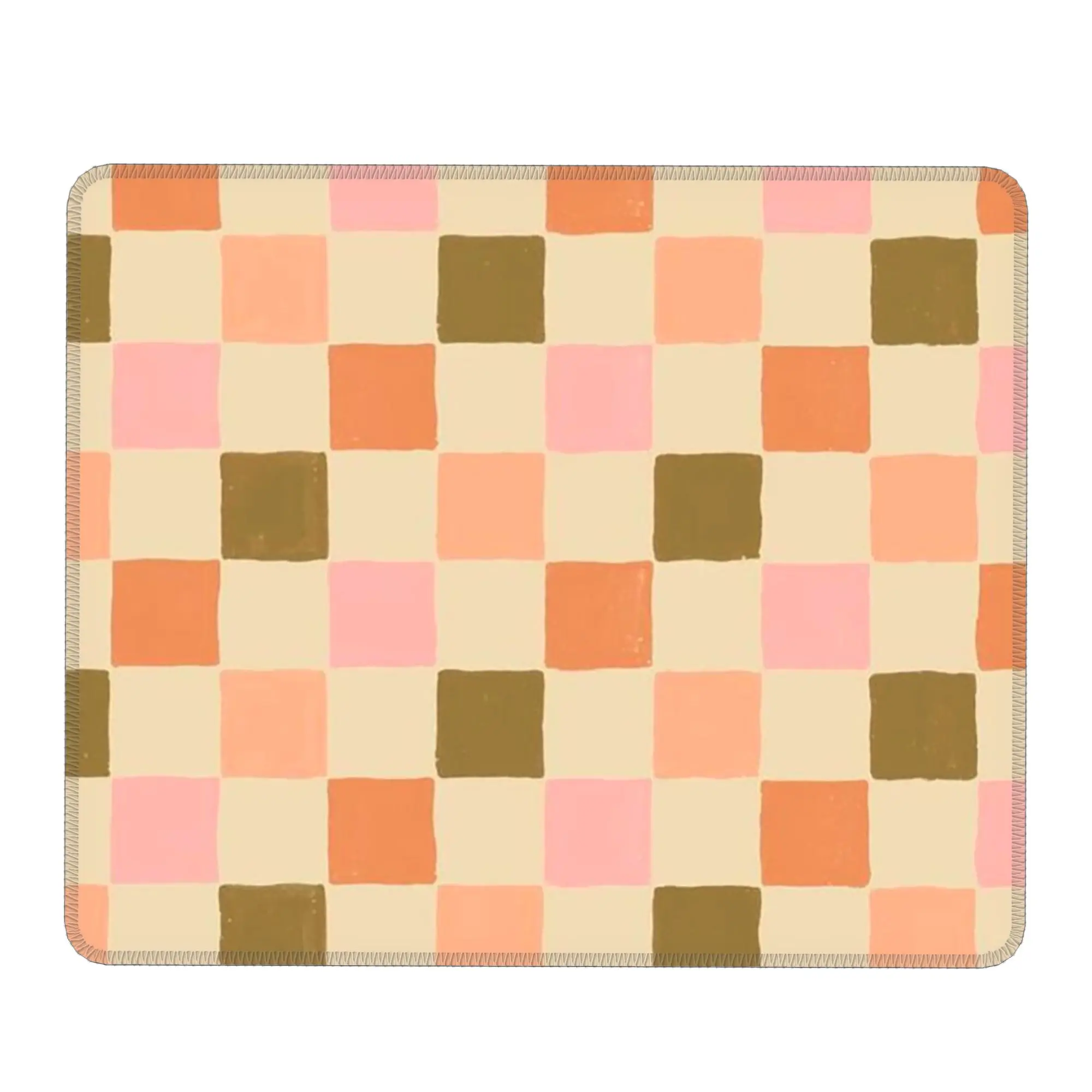Colorful Checkered Cartoon Mouse Pad Computer Keyboard Mouse Mat Gaming PC Laptop Desk Mat Office Accessories Table Mats