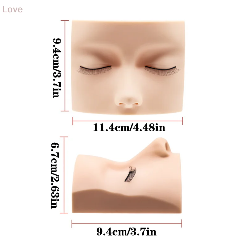 [L&P] قالب رأس للتدريب على الرموش المطعمة عارضة أزياء متعددة الوظائف ممارسة سيليكون الجلد أدوات مكياج جفون الوجه المزيفة