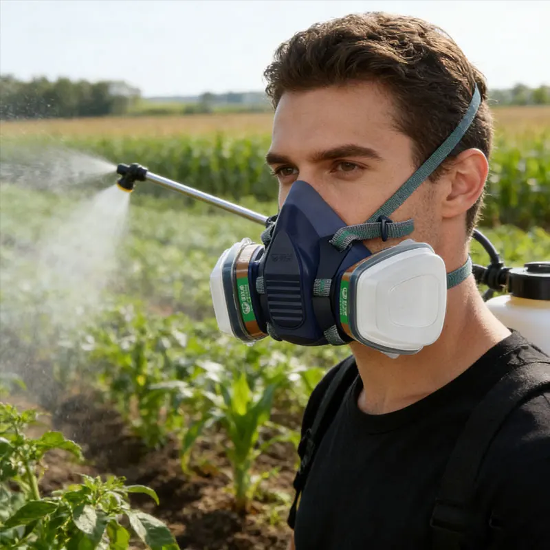 

Protection Half Full Face Dust Gas Mask Gas Mask Respirator Industrial Paint Spray Chemical Organic Vapor Filters Accessories