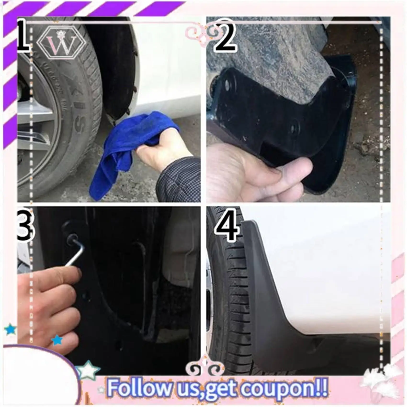 

A76T-Mudflap For Volvo XC60 2018-2021 Fender Mud Flaps Guard Splash Flap Mudguard Accessories