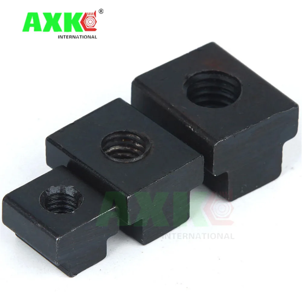 2/ 4/ 8pcs M6 M8 M10 M12 M14 M16 M18 M20 M22 Black Oxide Finished Grade 8.8 Carbon Steel Nut Tapped Through Slot T-nuts DIN508