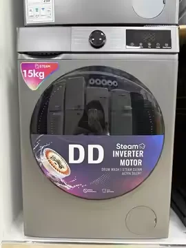 15kg Front Load Washer Dryer Combo, Inverter All-in-One Fully Auto Washing Machine for Home Hotel