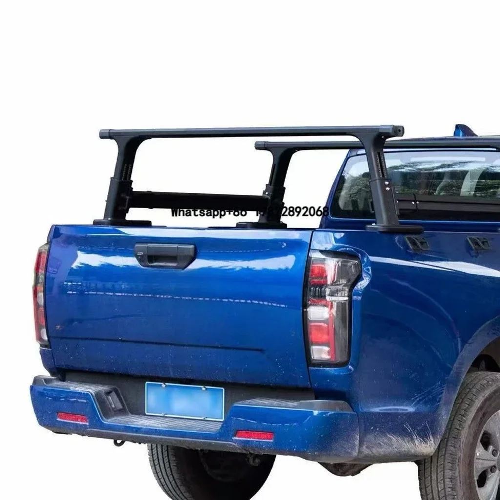 

Aluminium Pickup Truck T-Frame Bed Rear Roof Rack Ladder for F-150