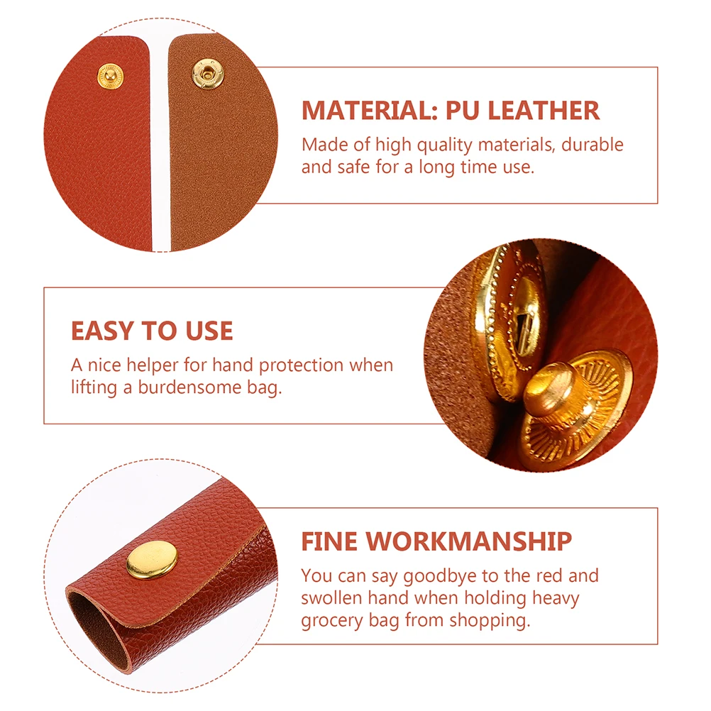 

4pcs Pu Bag Handle Protectorgrocery Carrier Hand Cover Durable Lightweight Shopping Duffel Luggage Handle Cover High Cost