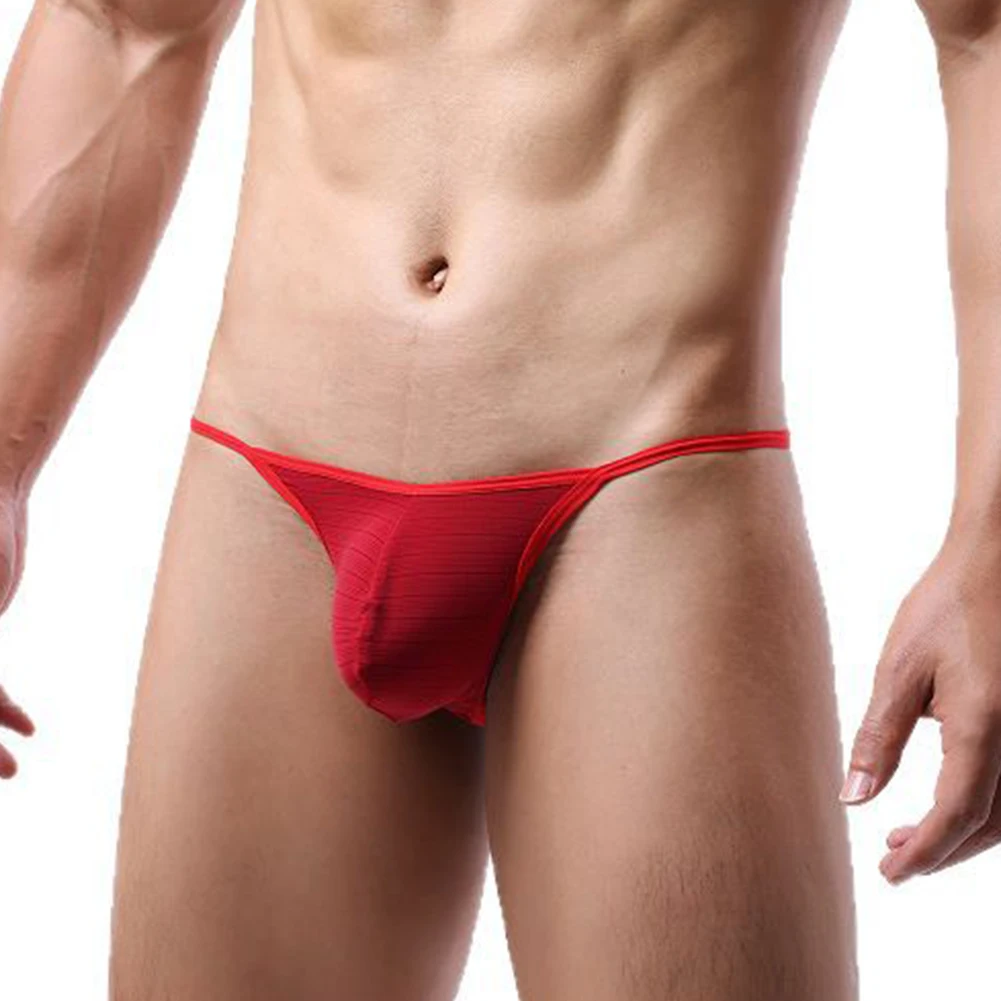 

Everyday Comfort Low Waist Thongs Ice Silk Bulge Pouch Underwear Bulge Pouch Bulge Pouch Underwear Solid Pattern