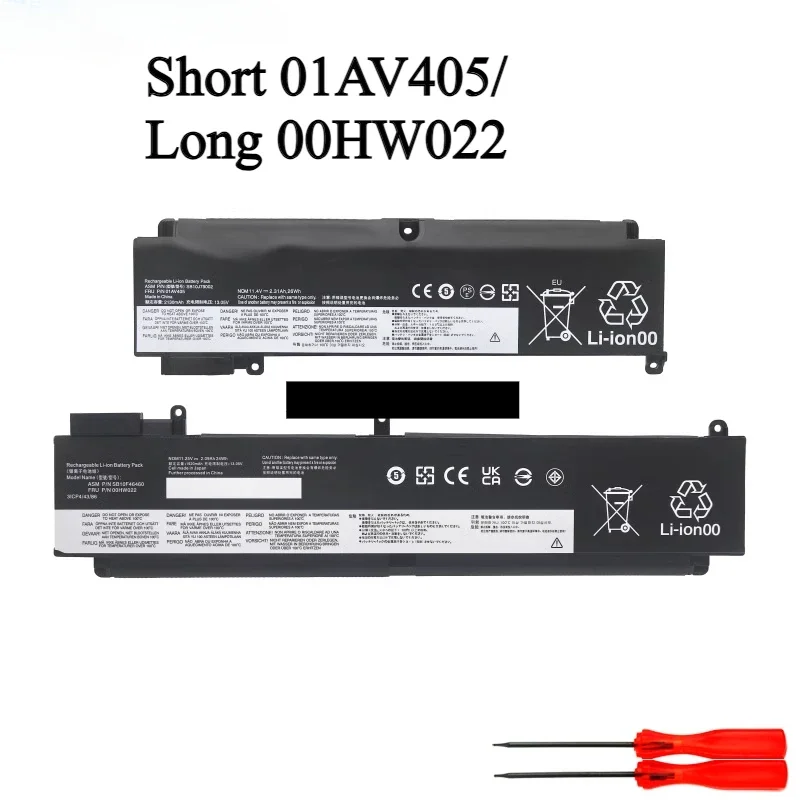 01AV405 00HW022  00HW024 SB10F46460 SB10F46461 Laptop Battery For Lenovo ThinkPad T460S T470S