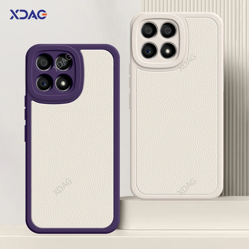 

Luxury Phone Case for Honor X30i X30 Max 5G TFY-AN00 Original Lamb Skin Back Cover Leather Litchi Peel Pattern Funda Accessories