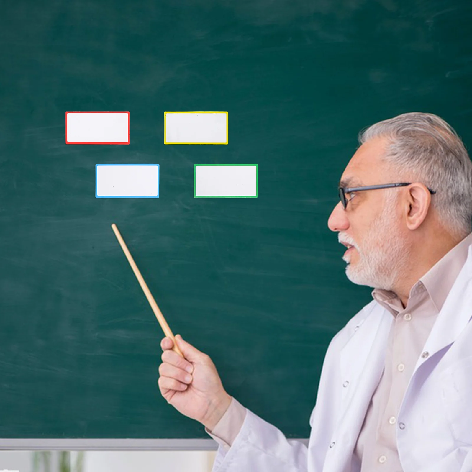 

8pcs Dry Erase Name Tags Reusable Magnetic Labels For Whiteboard Refrigerator Classroom Writable Blank Name Marking Label